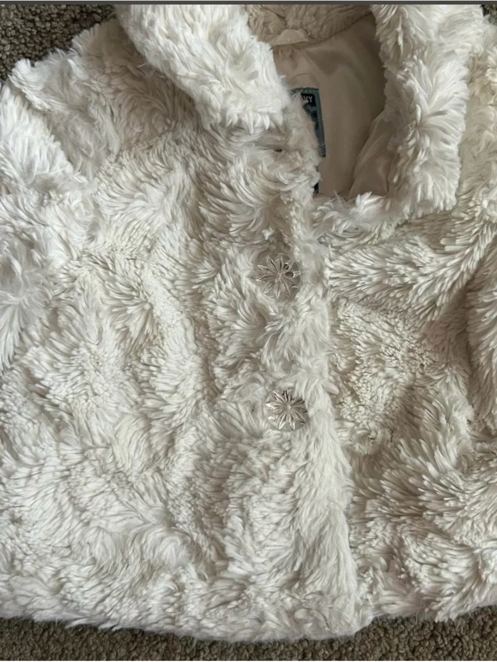 Old Navy white Faux Fur baby Jacket